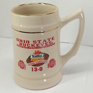 Ohio State Buckeyes 2002 Big Ten Champions Tostitos Fiesta Bowl Stein VTG 13-0